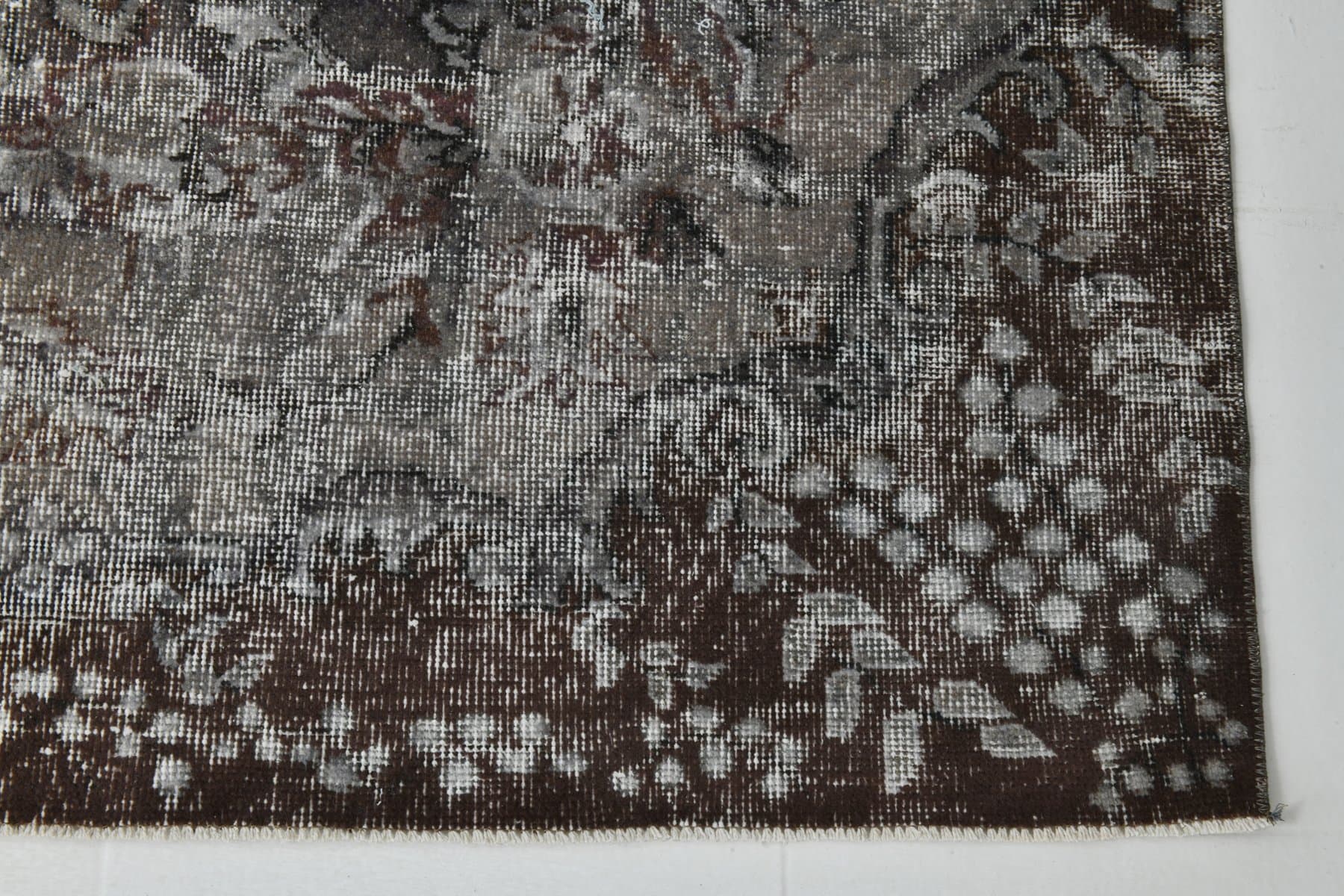 Dywan 192x311 cm, czarny, szary, wełna, lata 70. - 211192