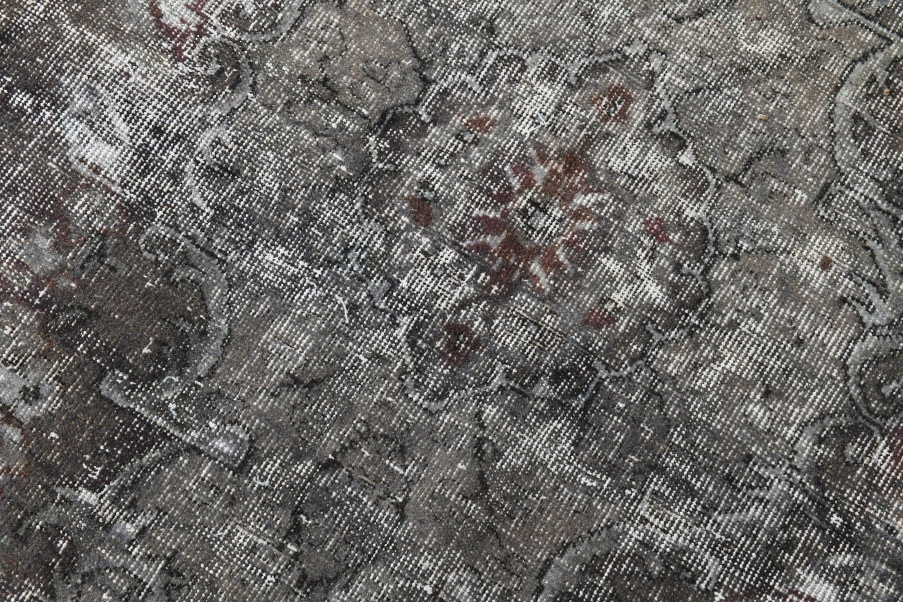 Dywan 192x311 cm, czarny, szary, wełna, lata 70. - 211193