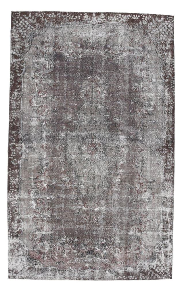 Dywan 192x311 cm, czarny, szary, wełna, lata 70. - WYMIARY