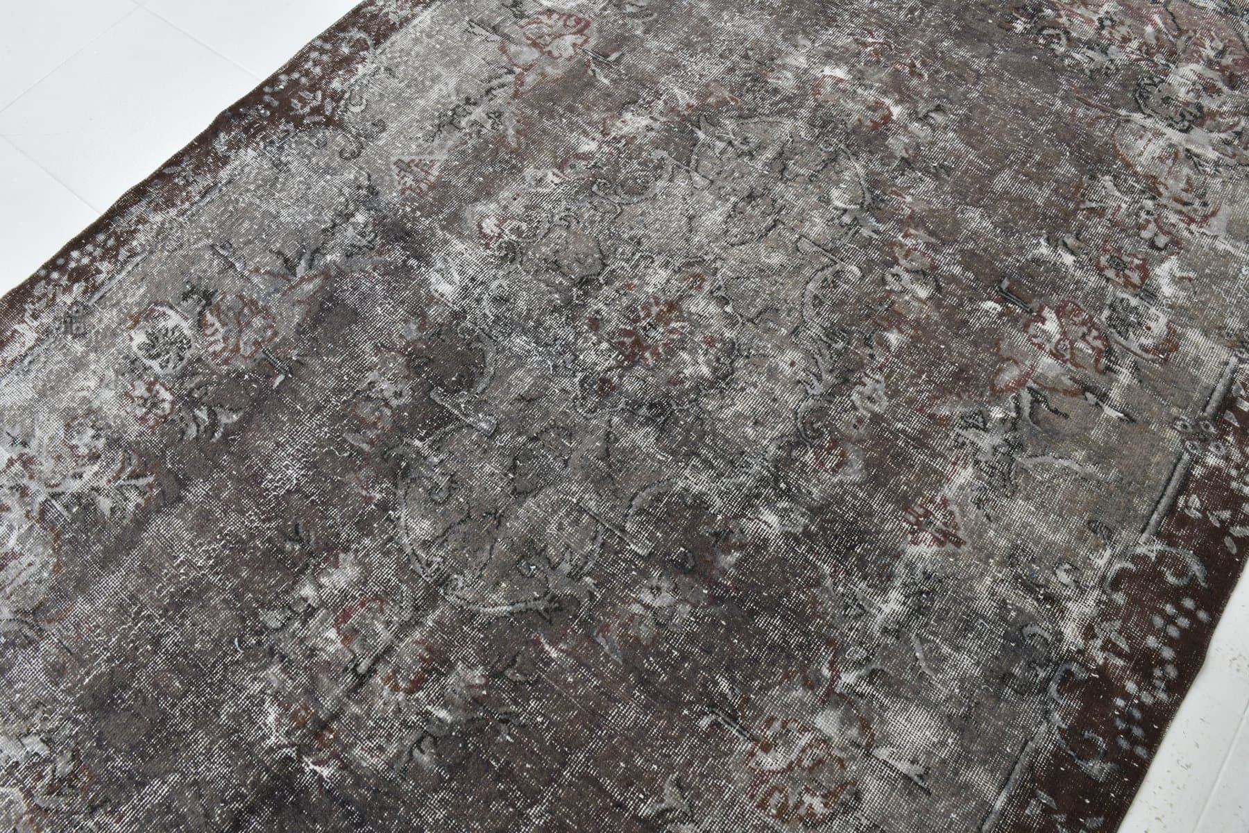 Dywan 192x311 cm, czarny, szary, wełna, lata 70. - 211189