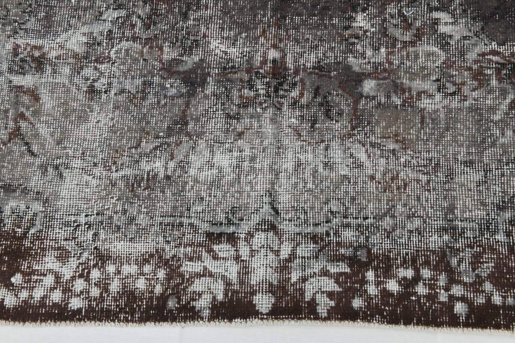 Dywan 192x311 cm, czarny, szary, wełna, lata 70. - 211191