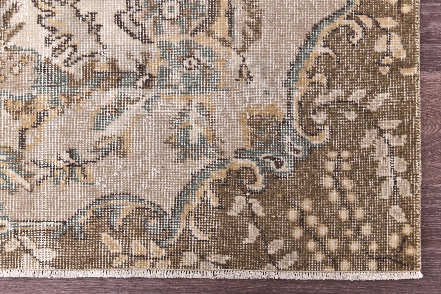 Dywan 162x262 cm, beżowy, brązowy, wełna, Turcja, lata 70. - 211157