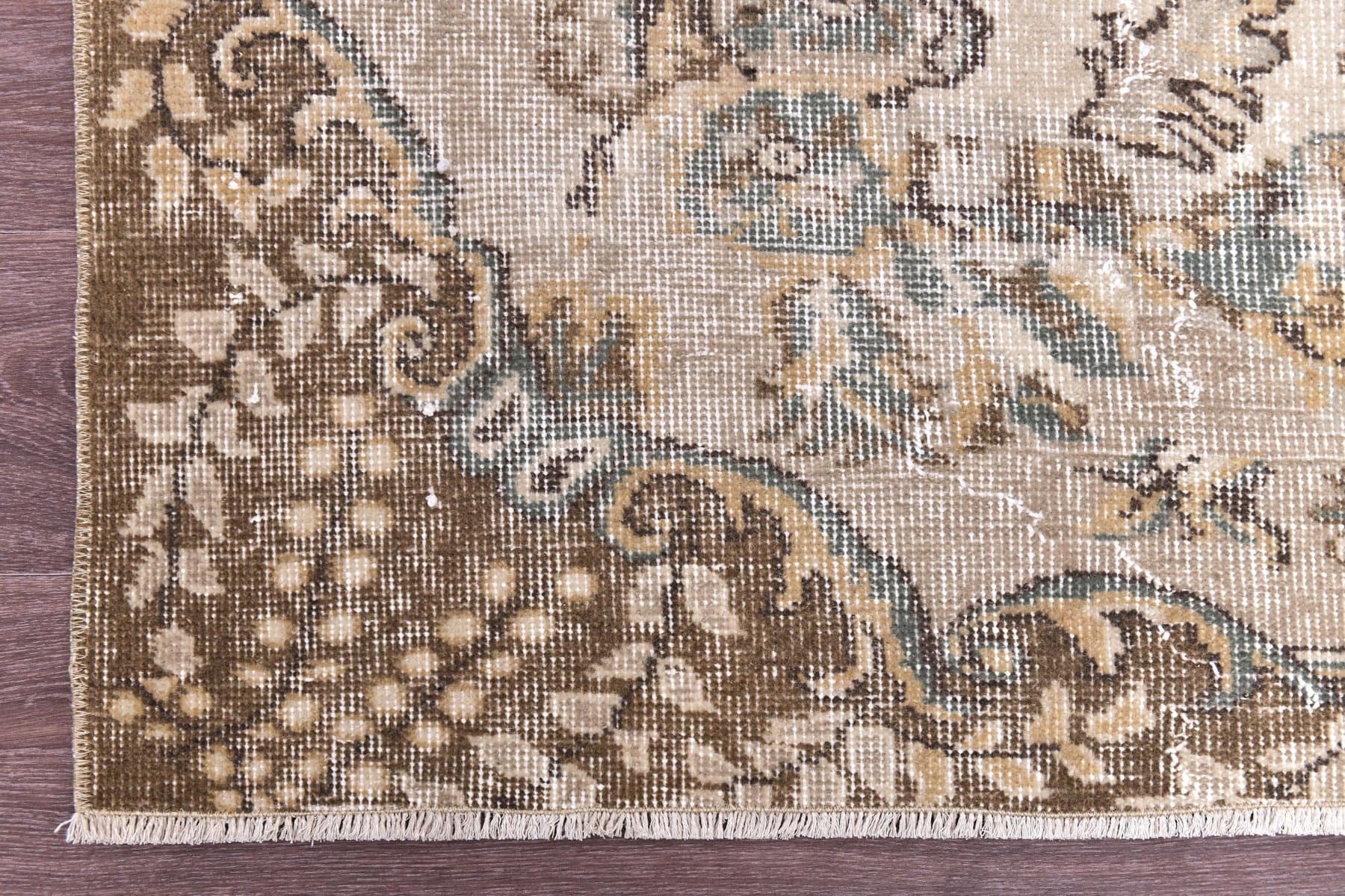 Dywan 162x262 cm, beżowy, brązowy, wełna, Turcja, lata 70. - 211167