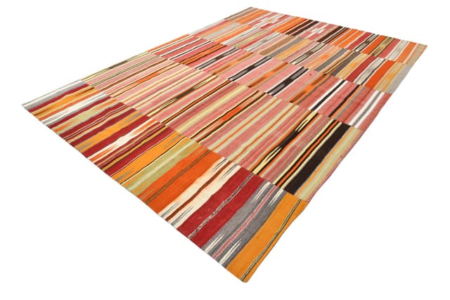 Kilim 353x257 cm, Brown, Wool, 1970s - DIMENSION