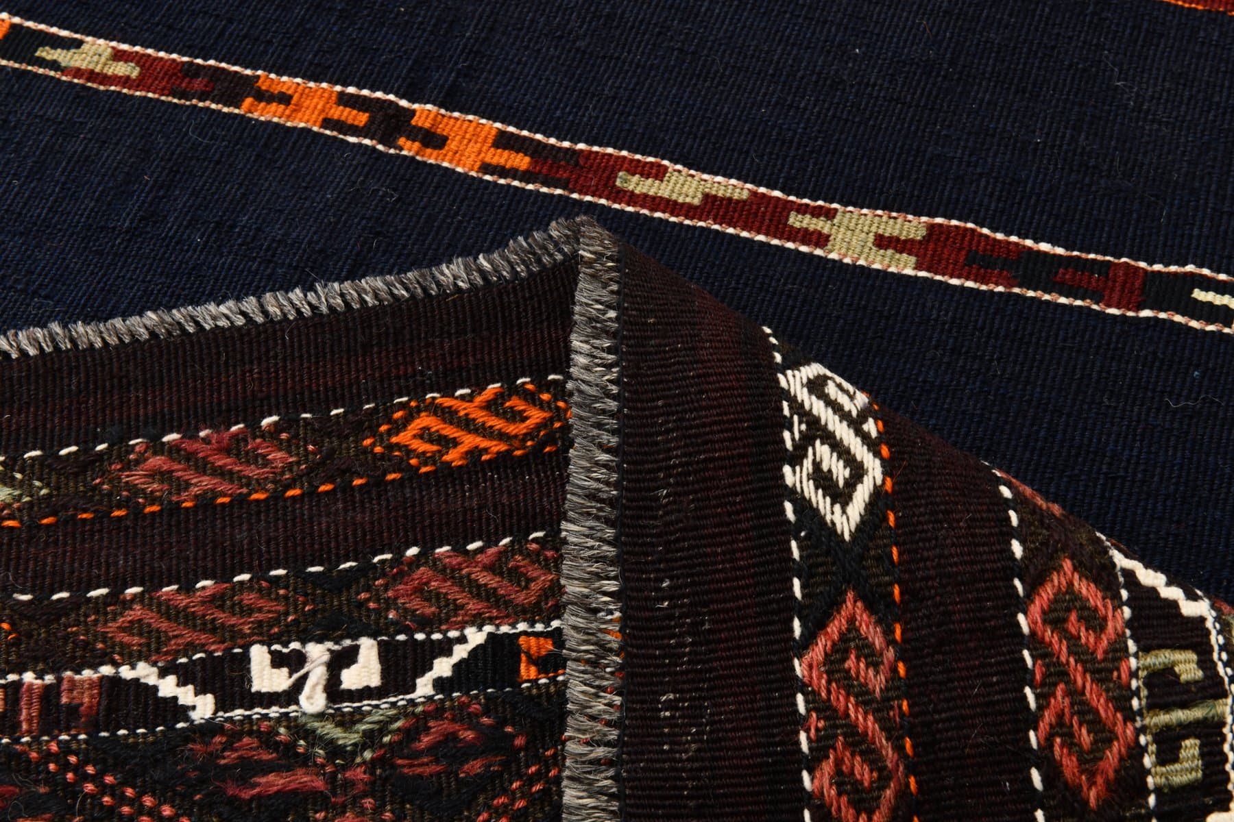 Runner 341x101 cm, red, beige, wool, Turkey, 1960s - 211088