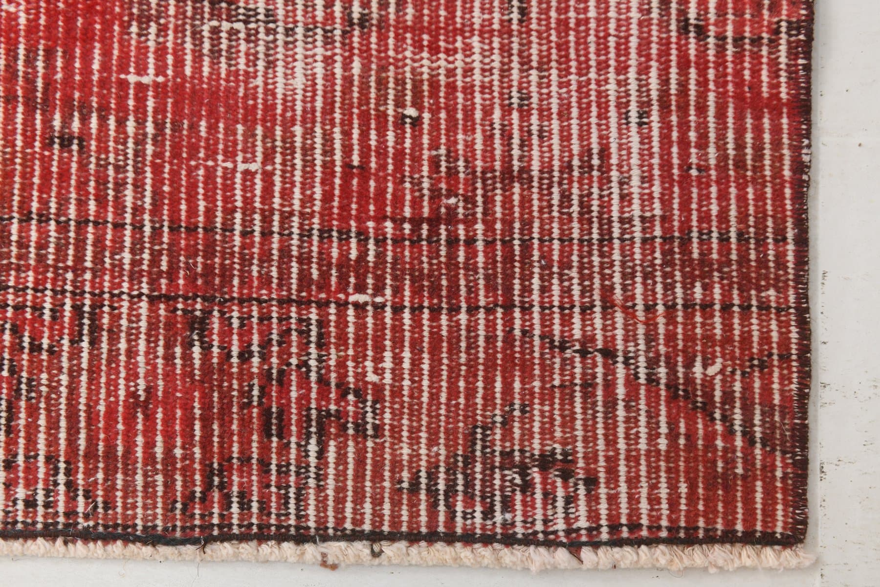 Chodnik 288x60 cm, czerwony, wełna, lata 70. - 211384