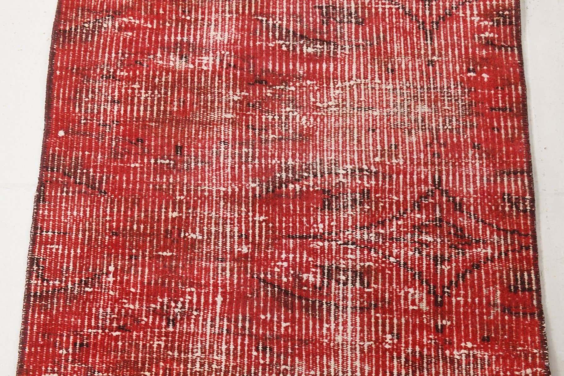 Chodnik 288x60 cm, czerwony, wełna, lata 70. - 211381