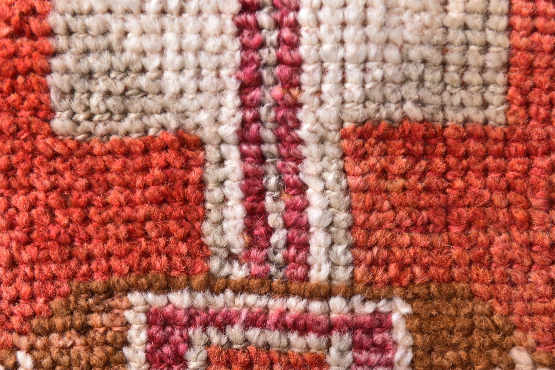 Chodnik 357x79 cm, czerwony, wełna, Turcja, lata 70. - 211320