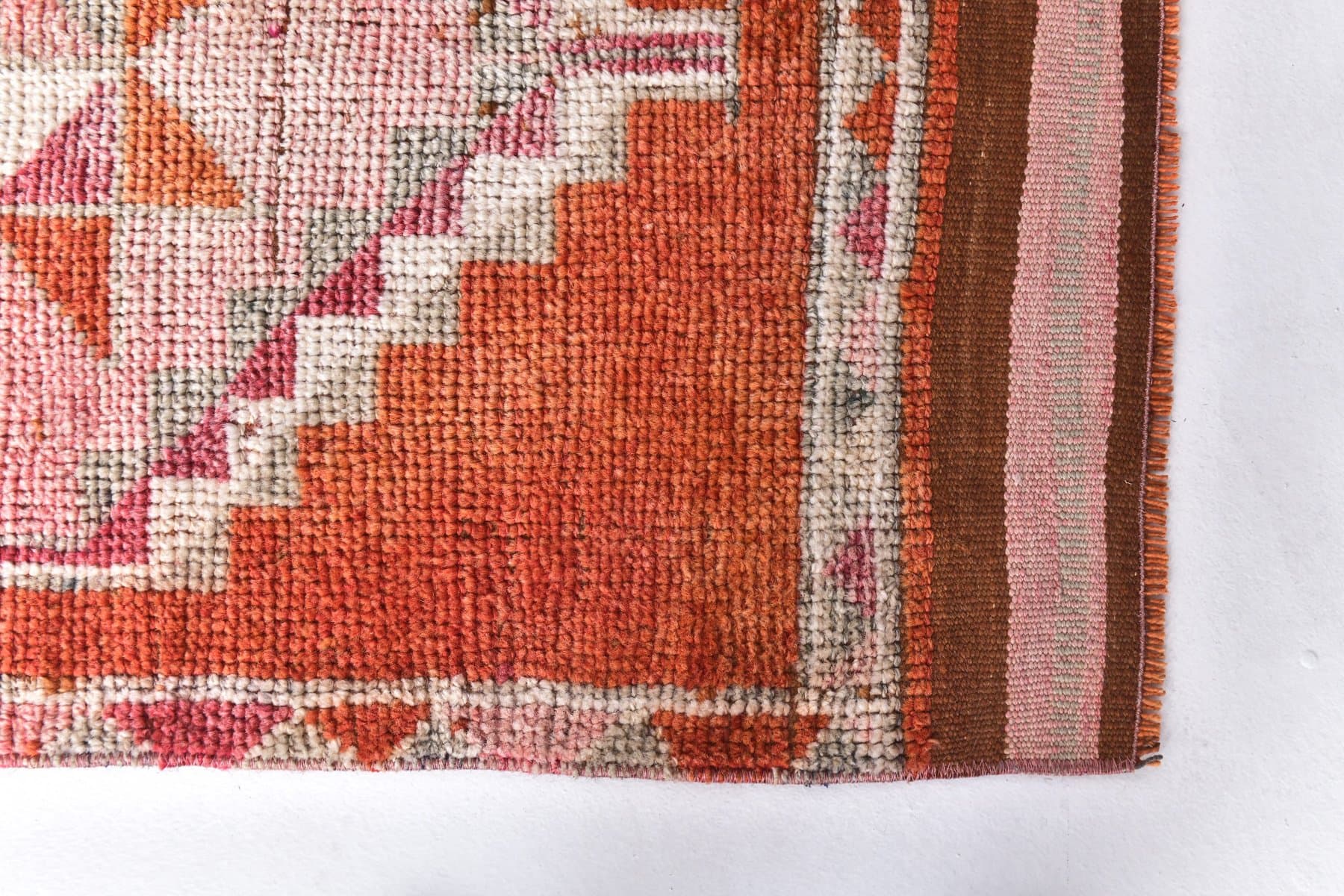 Chodnik 357x79 cm, czerwony, wełna, Turcja, lata 70. - 211323