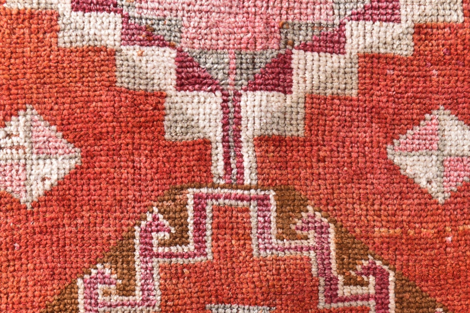 Chodnik 357x79 cm, czerwony, wełna, Turcja, lata 70. - 211319