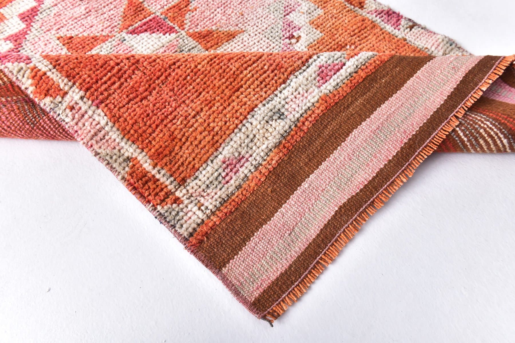 Chodnik 357x79 cm, czerwony, wełna, Turcja, lata 70. - 211314