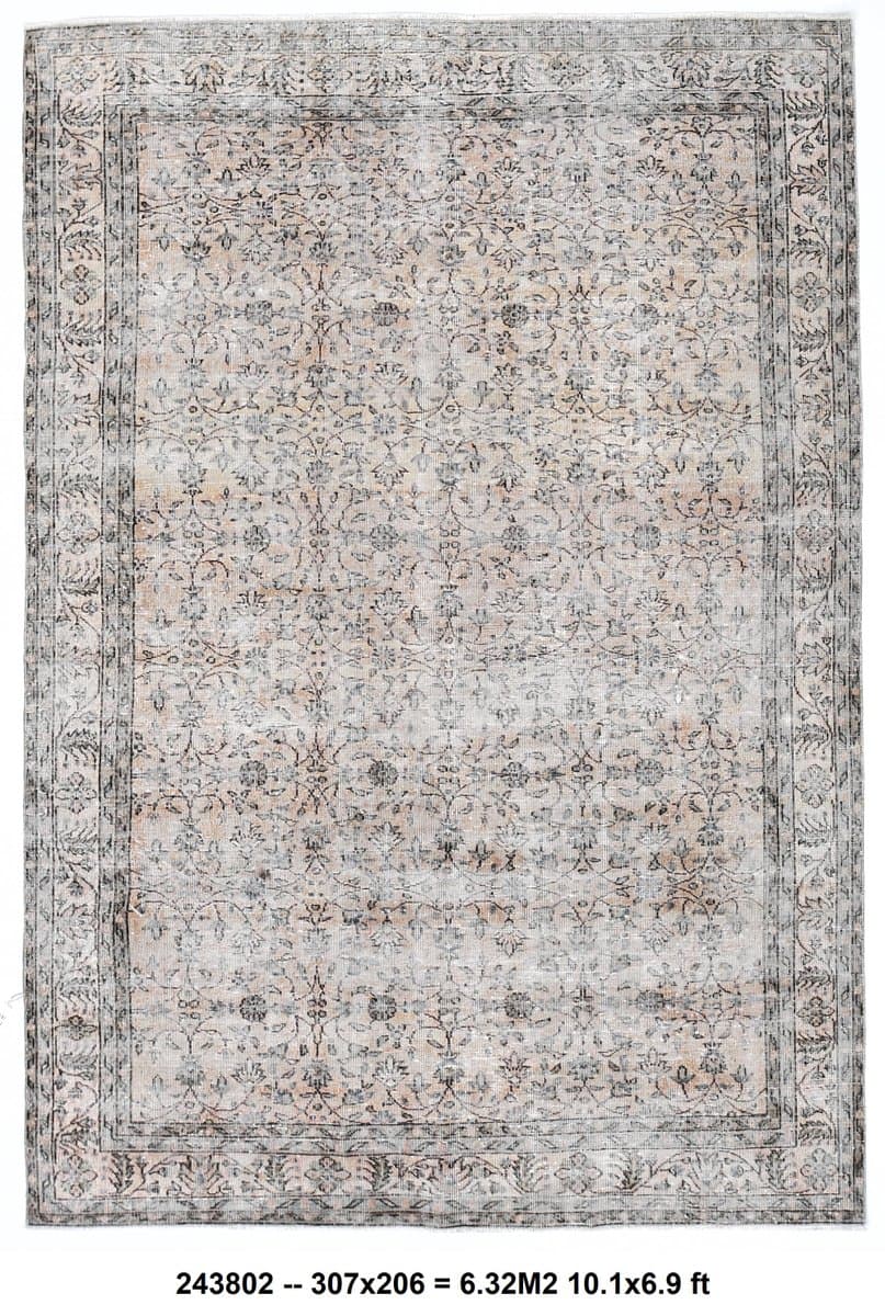 Dywan 307x206 cm, brązowy, wełna, Turcja, lata 60. - 211302