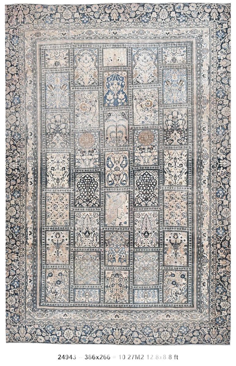 Rug 386x266 cm, grey, wool, Turkey, 1970s.