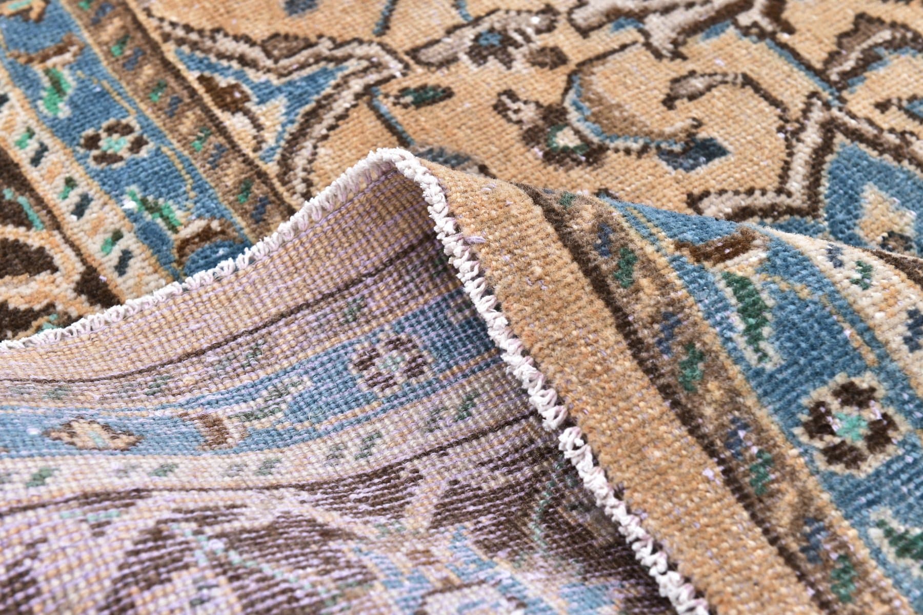 Dywan 381x289 cm, beżowy, wełna, Turcja, lata 60. - 211518