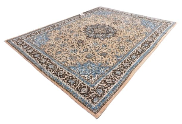 Dywan 381x289 cm, beżowy, wełna, Turcja, lata 60. - WYMIARY