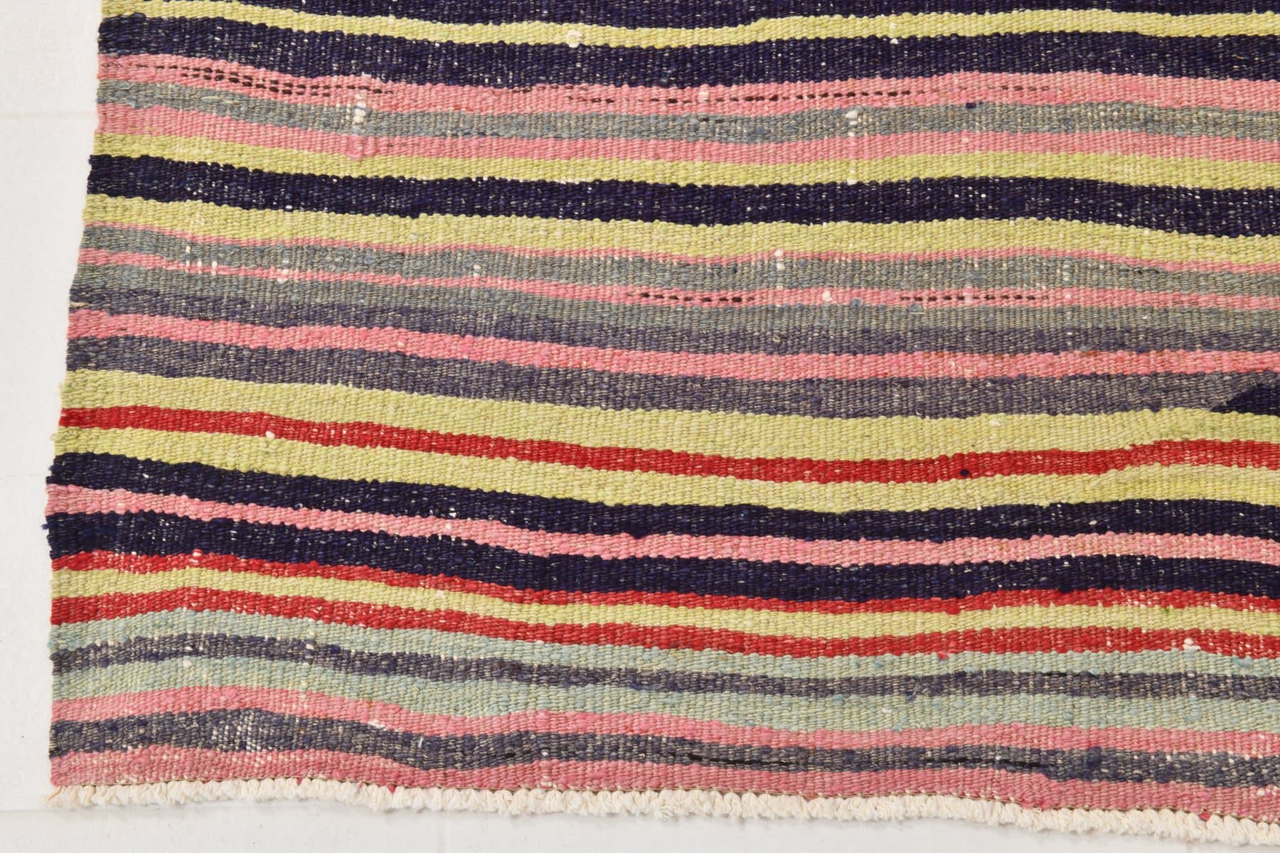 Kilim 241x143 cm, czerwony, beżowy, wełna, lata 70. - 211461
