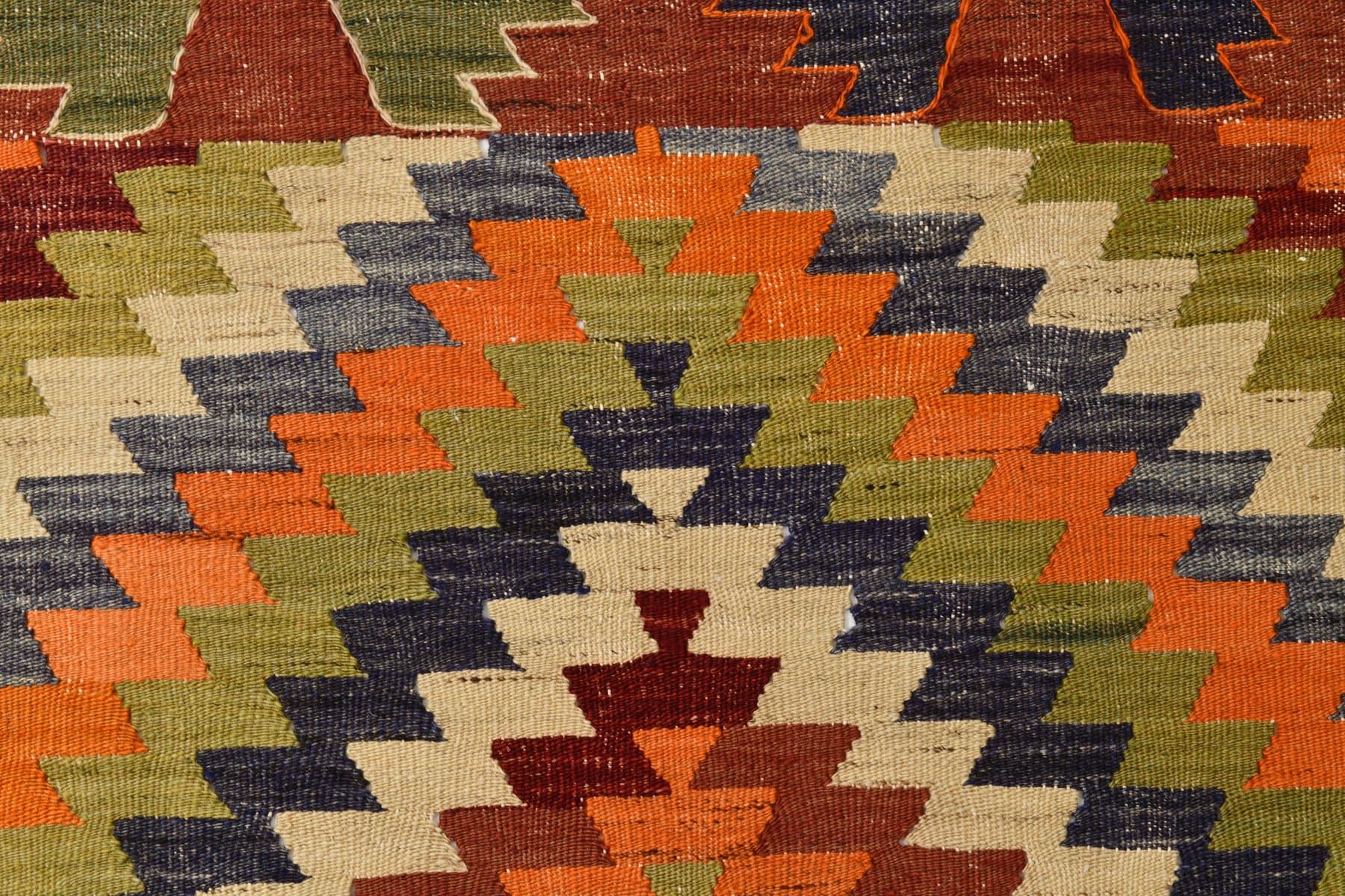 Kilim 228x146 cm, brązowy, wełna, Turcja, lata 60. - 211402