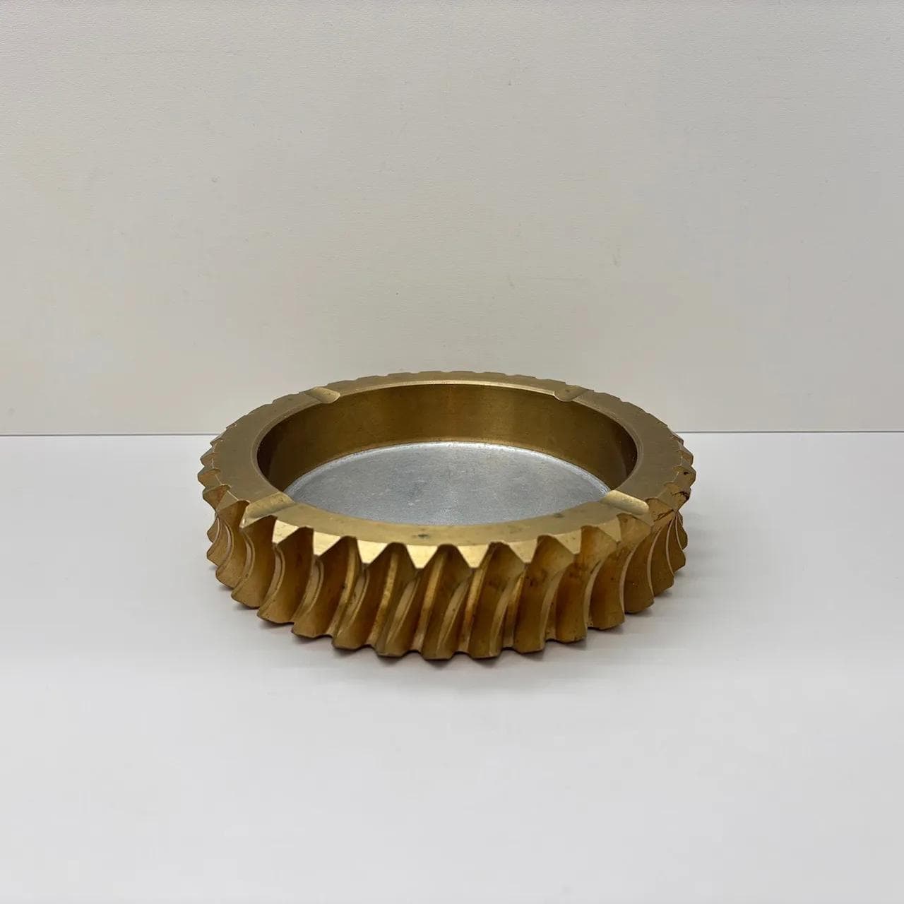 Popielnica, mosiądz złoty, stal srebrny, Szwecja, lata 70. - 15476