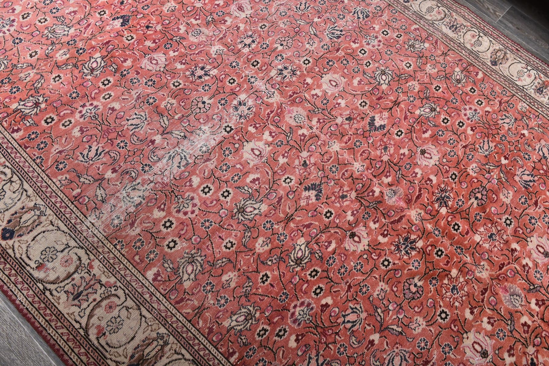 Dywan 195x283 cm, czerwony, wełna, Turcja, lata 60. - 212066