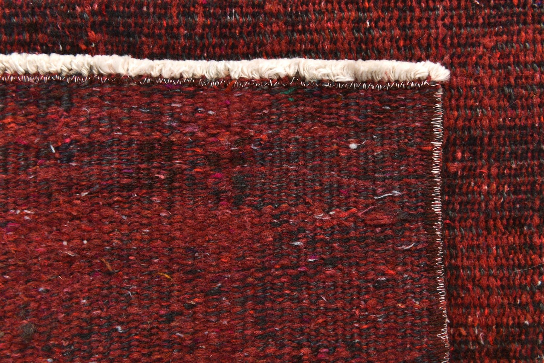 Chodnik 128x46 cm, bordowy, wełna, lata 70. - 211999