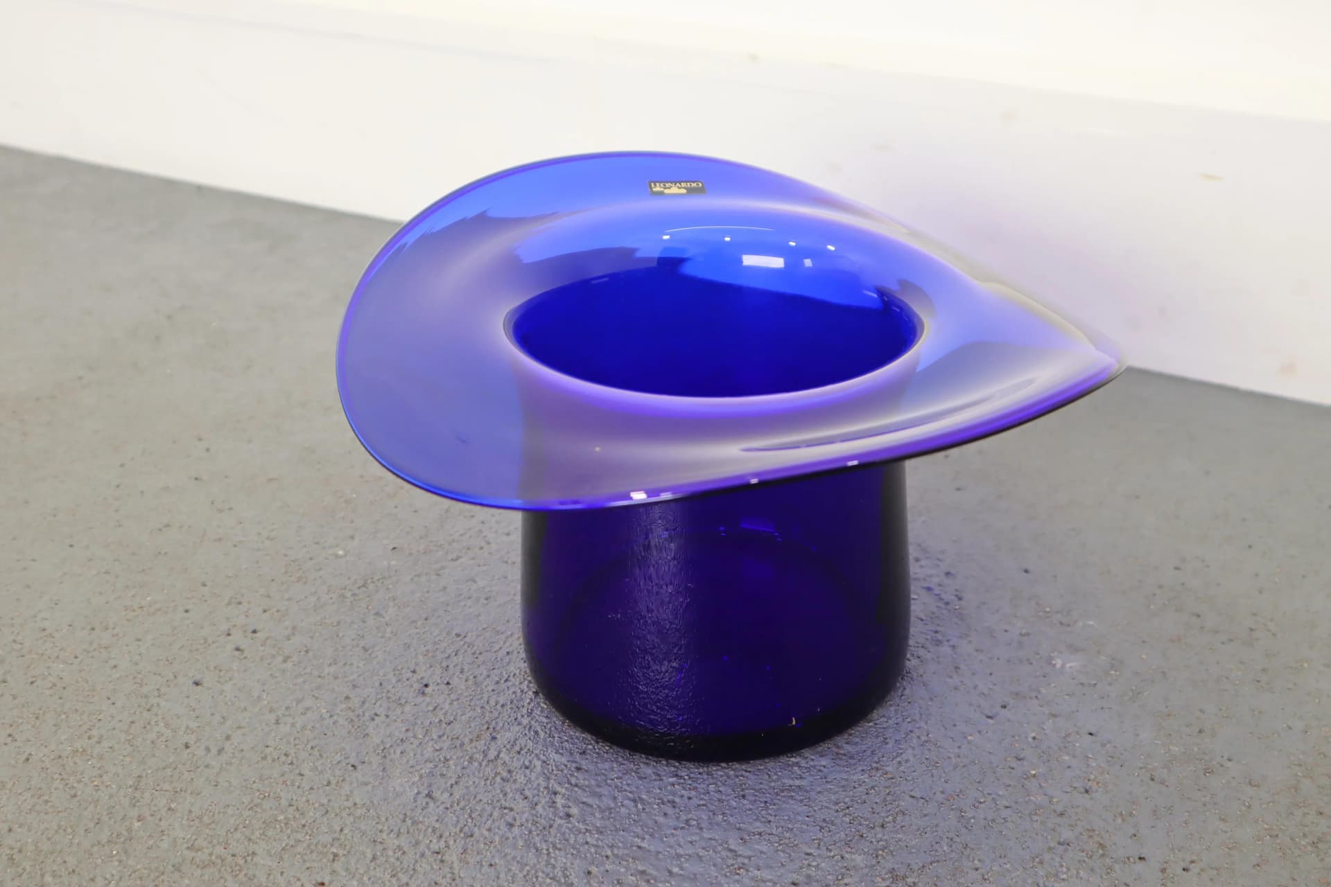 Champagne Cooler, turquoise glass, Leonardo, 1970s - 15396