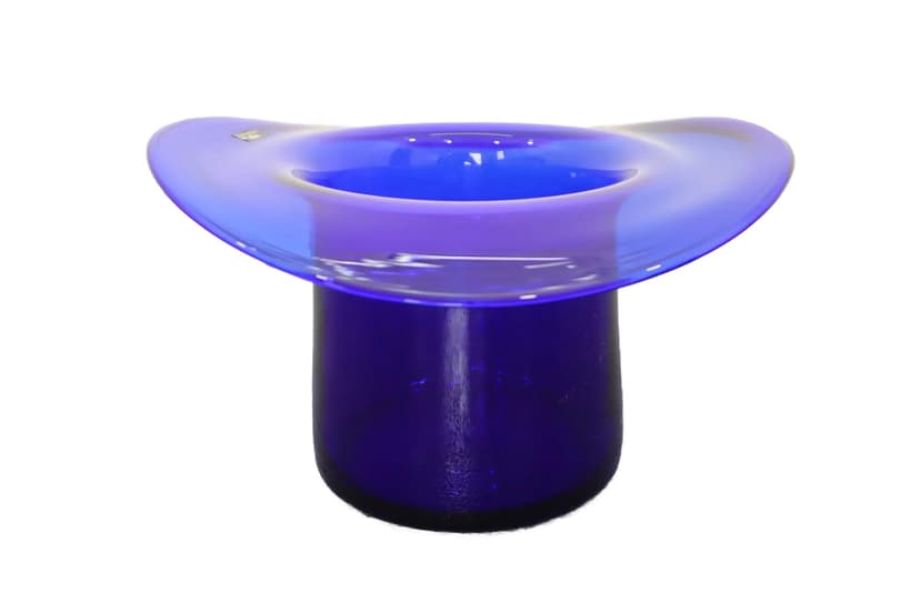 Cooler do szampana, turkusowy, szkło, Leonardo, lata 70.