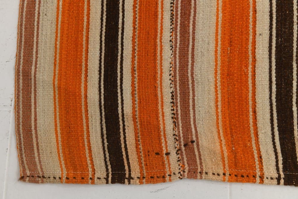 Kilim 178x149 cm, pomarańczowy, wełna, lata 70. - 211971