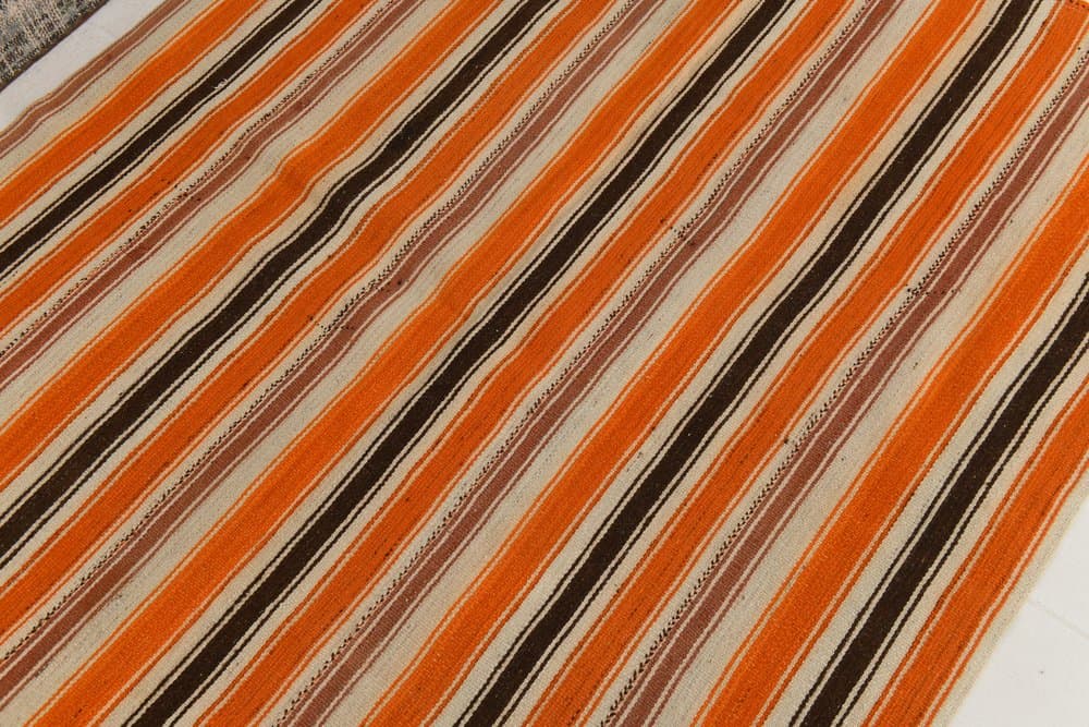 Kilim 178x149 cm, pomarańczowy, wełna, lata 70. - 211968