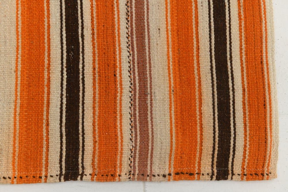 Kilim 178x149 cm, pomarańczowy, wełna, lata 70. - 211972