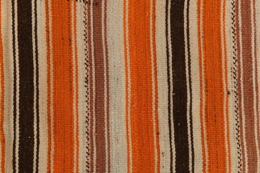 Kilim 178x149 cm, pomarańczowy, wełna, lata 70. - 211970