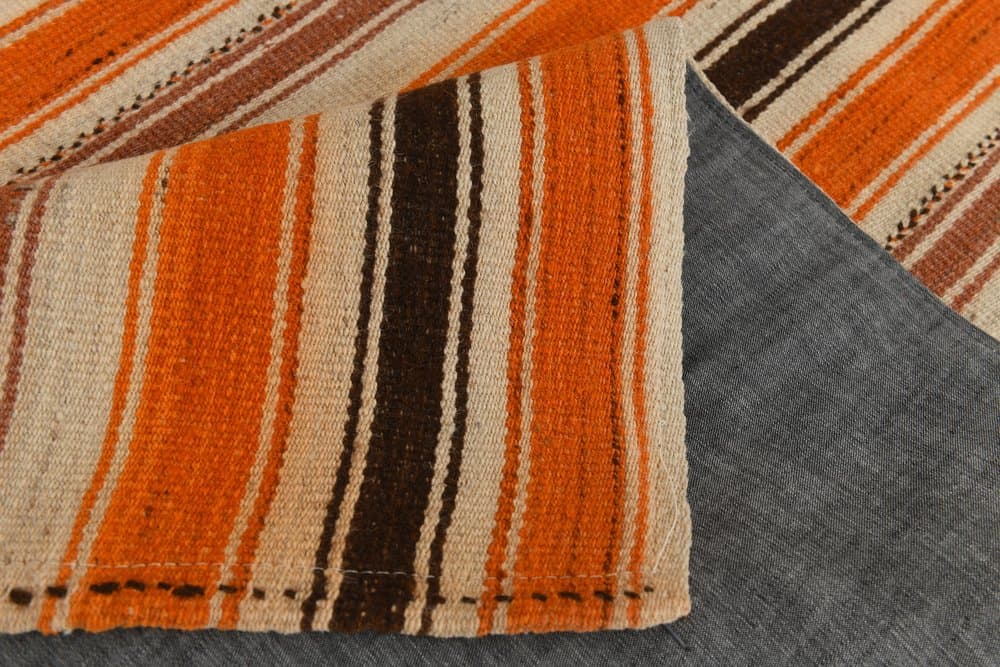 Kilim 178x149 cm, pomarańczowy, wełna, lata 70. - 211974