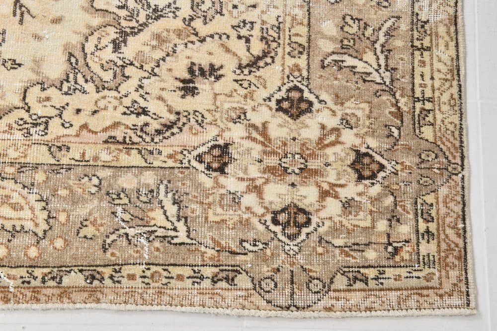 Dywan 198x293 cm, beżowy, wełna, lata 70. - 211940