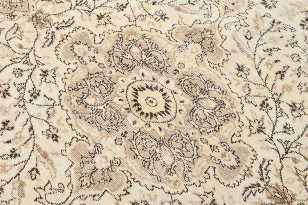 Dywan 198x293 cm, beżowy, wełna, lata 70. - 211949