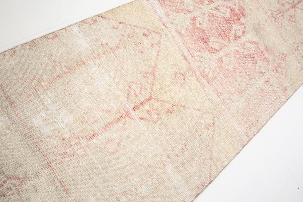 Chodnik 355x90 cm, beżowy, wełna, Turcja, lata 60. - 211910