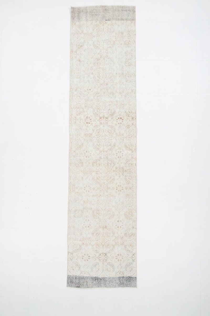 Chodnik 82x338 cm, beżowy, wełna, Turcja, lata 60. - 211877