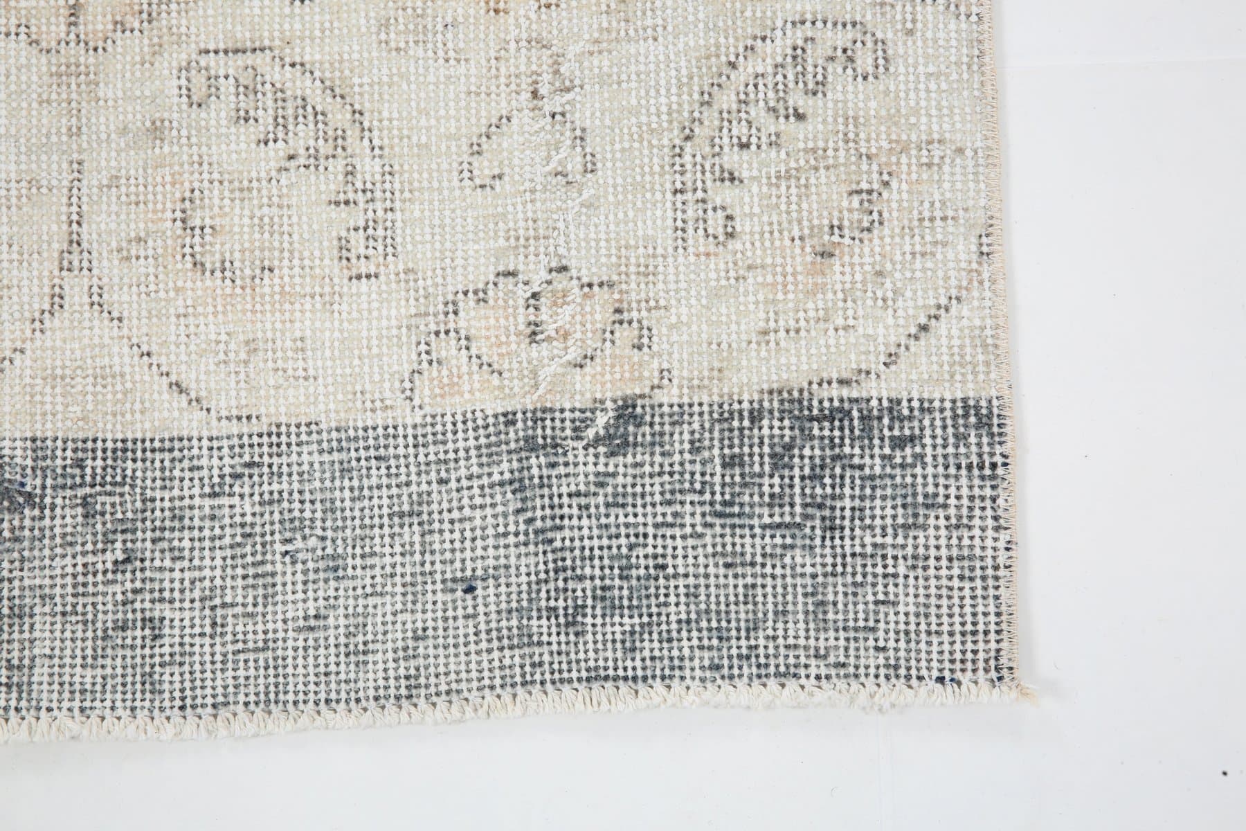 Chodnik 82x338 cm, beżowy, wełna, Turcja, lata 60. - 211884