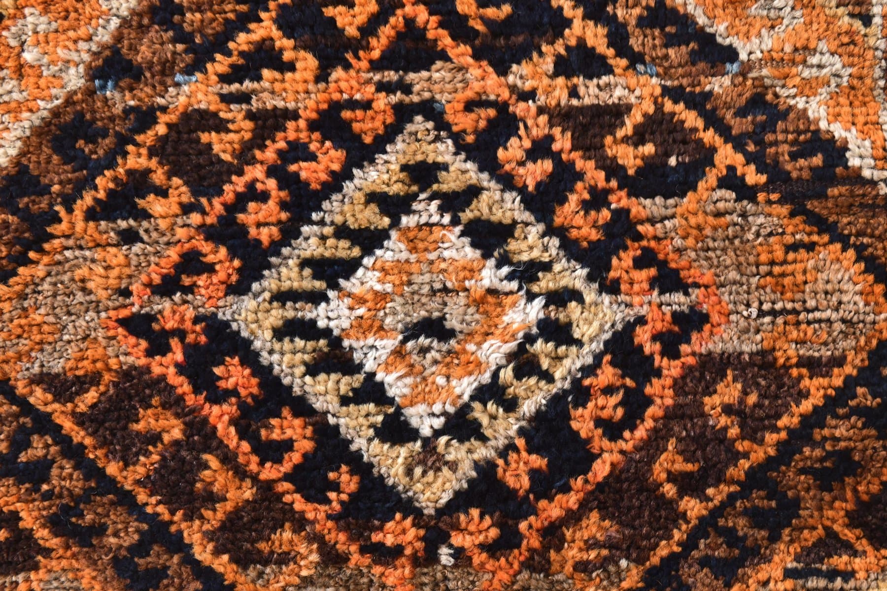 Chodnik 75x270 cm, brązowy, wełna, Turcja, lata 70. - 211841