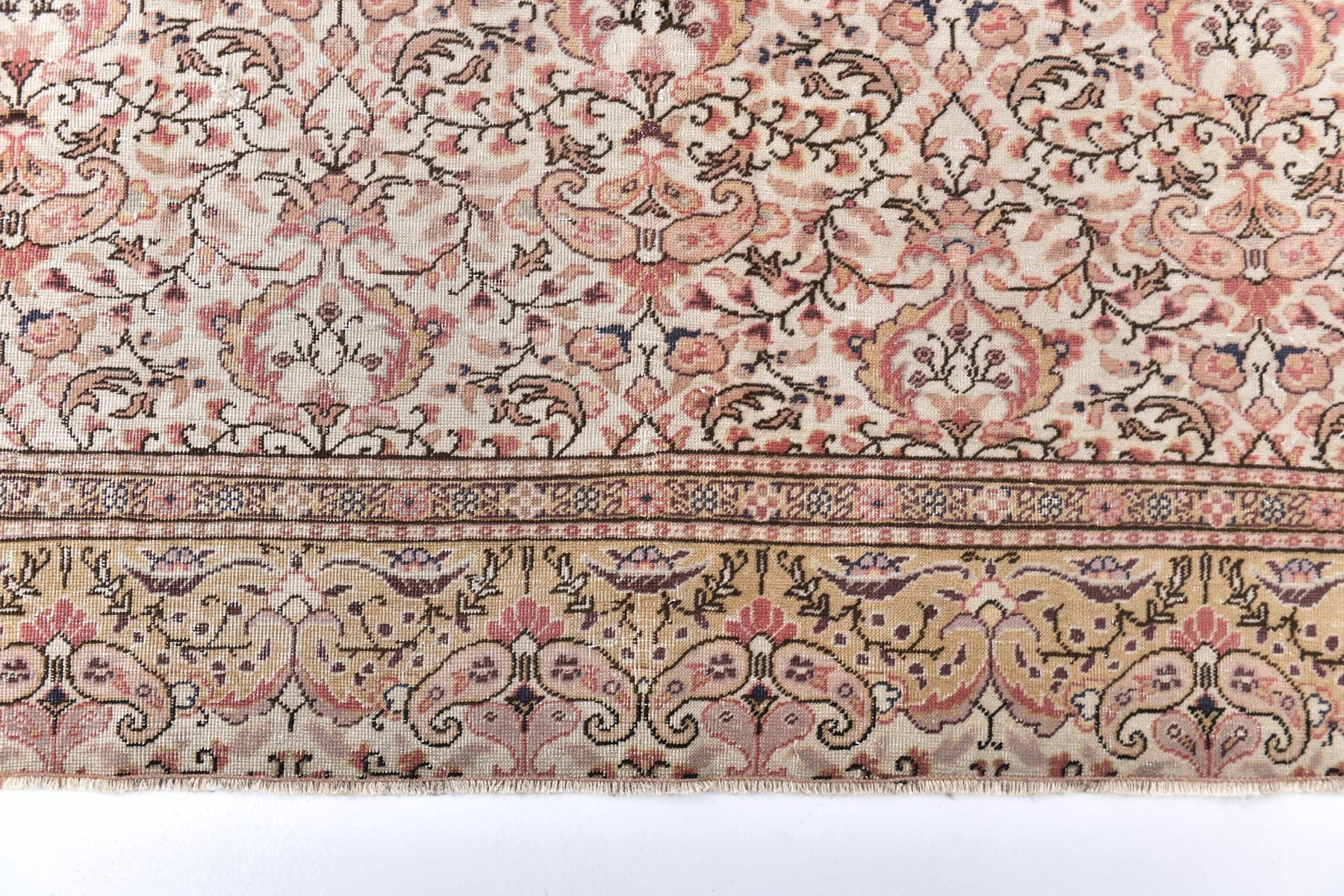 Dywan 189x281 cm, beżowy, wełna, Turcja, lata 70. - 211810