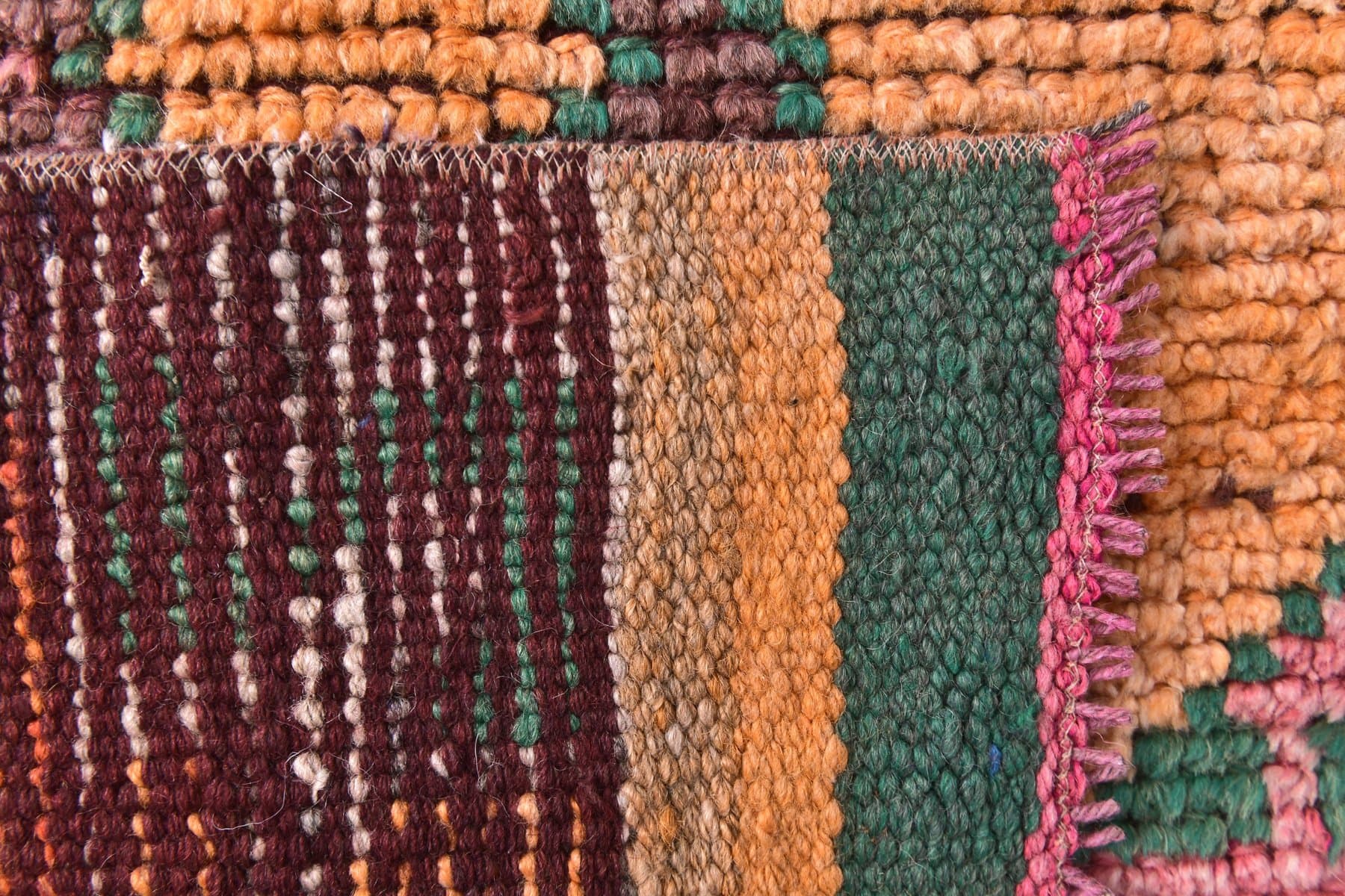 Chodnik 89x349 cm, pomarańczowy, wełna, Turcja, lata 70. - 211764