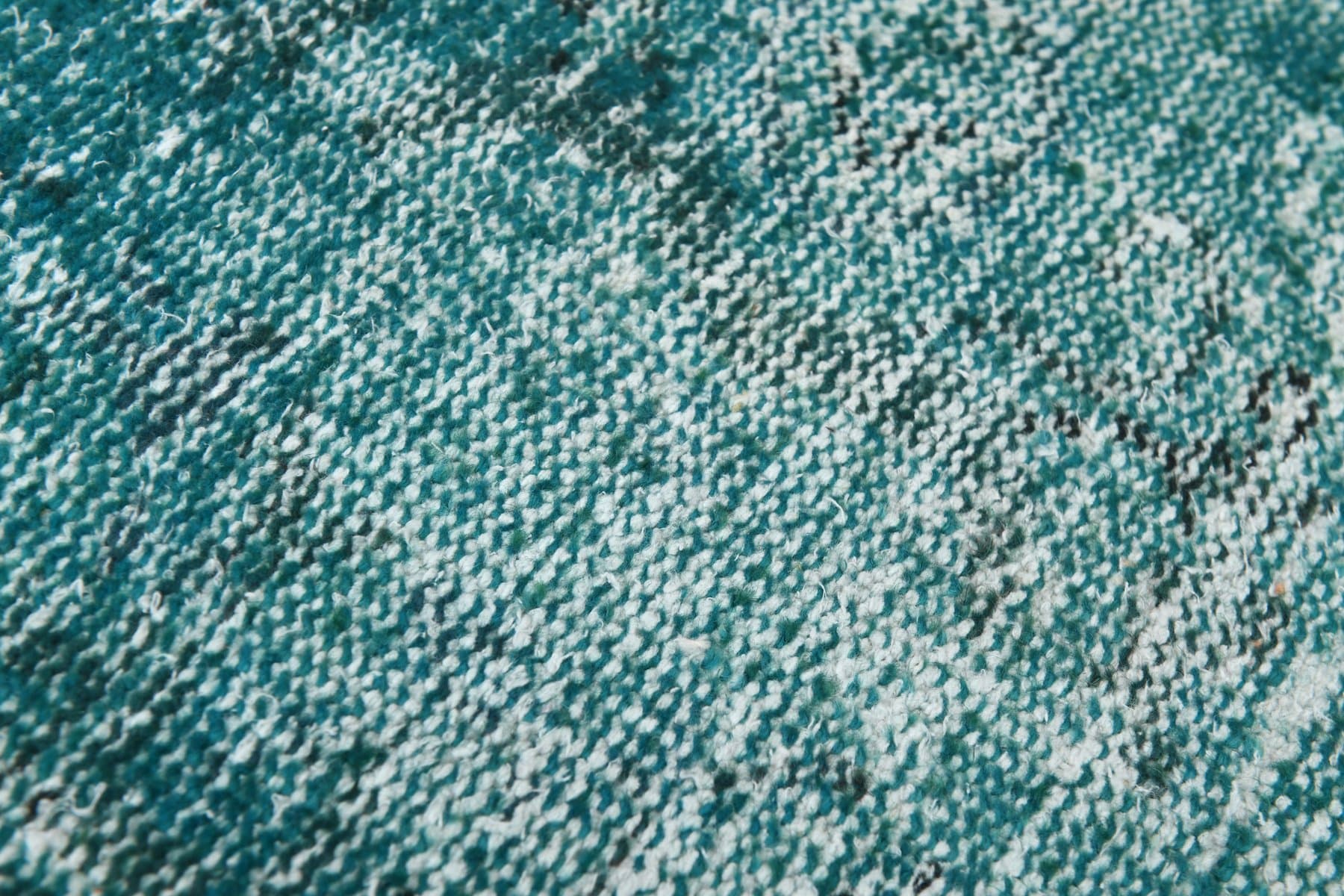 Chodnik 225x45 cm, turkusowy, wełna, lata 70. - 211704