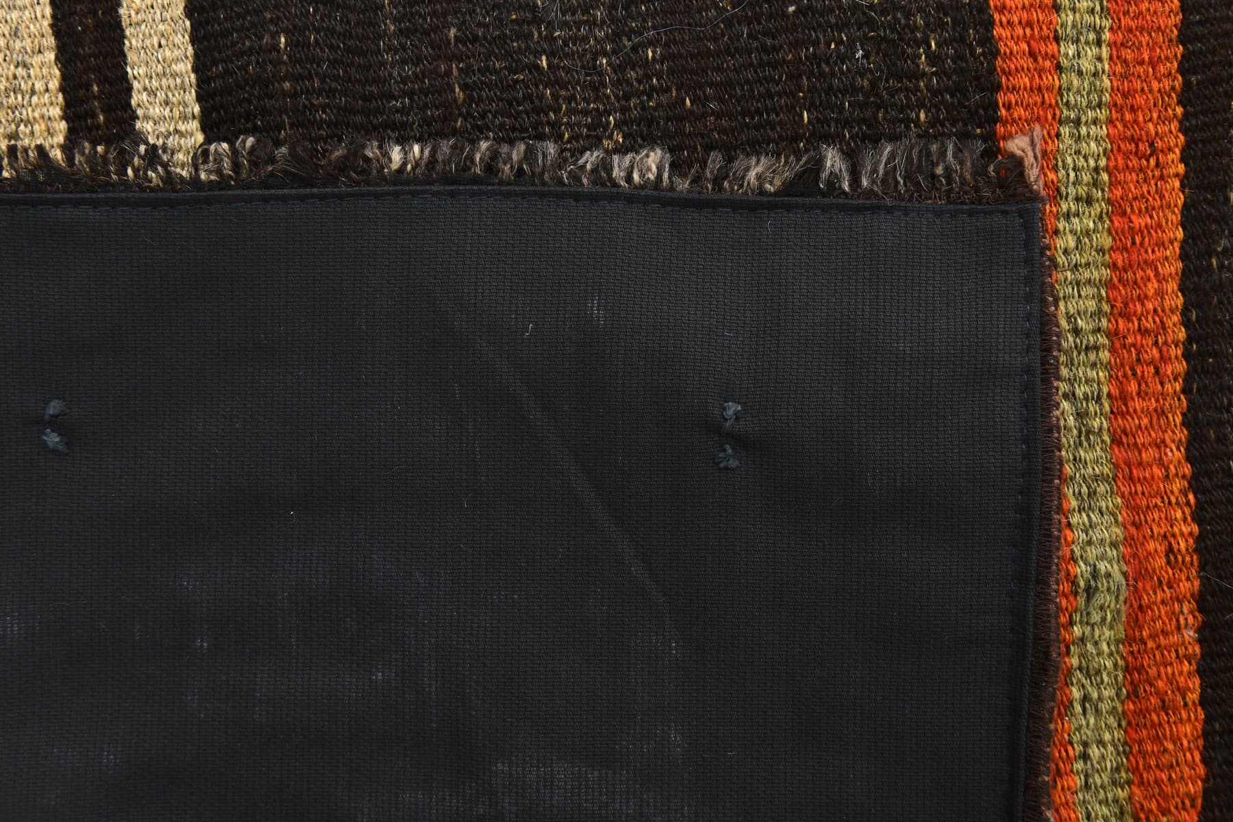 Kilim 56x148 cm, brązowy, wełna, Turcja, lata 60. - 211684