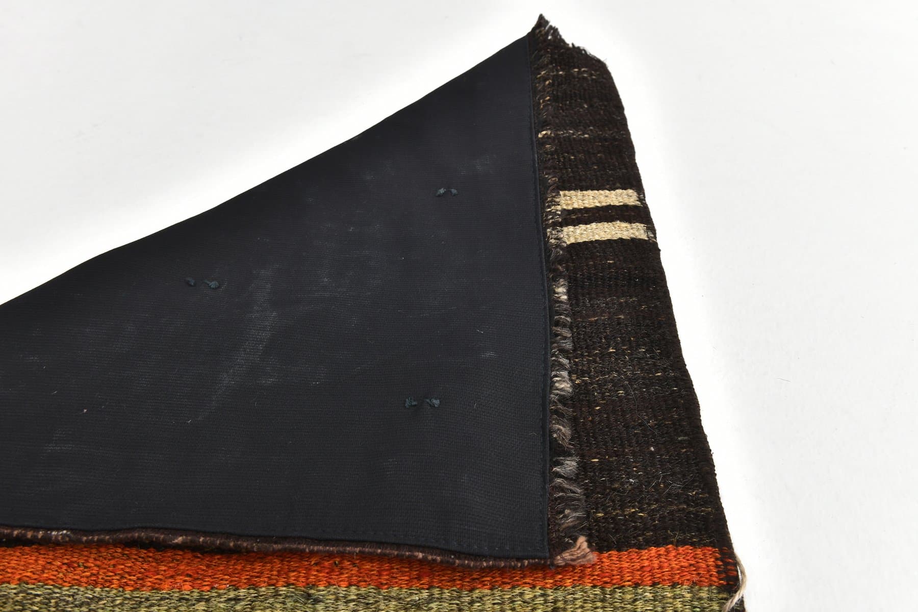 Kilim 56x148 cm, brązowy, wełna, Turcja, lata 60. - 211685