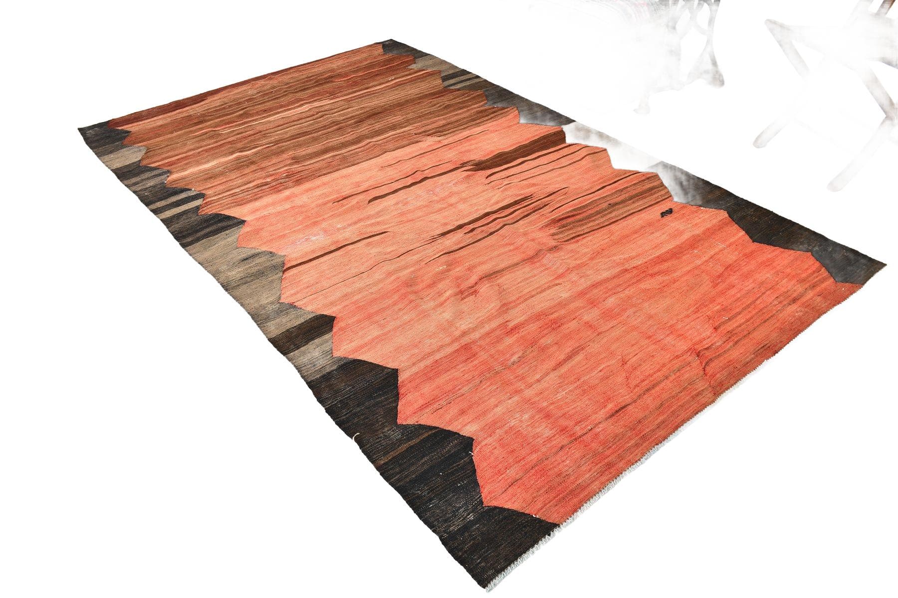 Kilim 159x265 cm, czerwony, wełna, Turcja, lata 60. - 211665