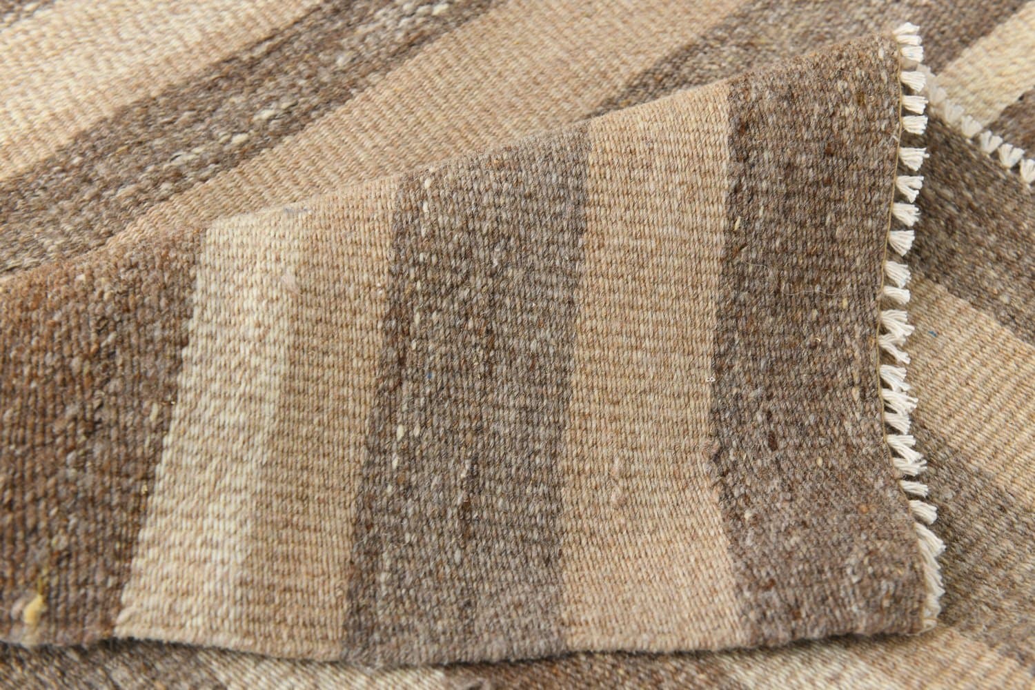 Kilim 353x303 cm, beżowy, brązowy, wełna, Turcja, lata 70. - 211632