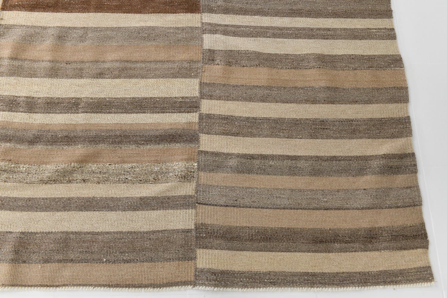 Kilim 353x303 cm, beżowy, brązowy, wełna, Turcja, lata 70. - 211631