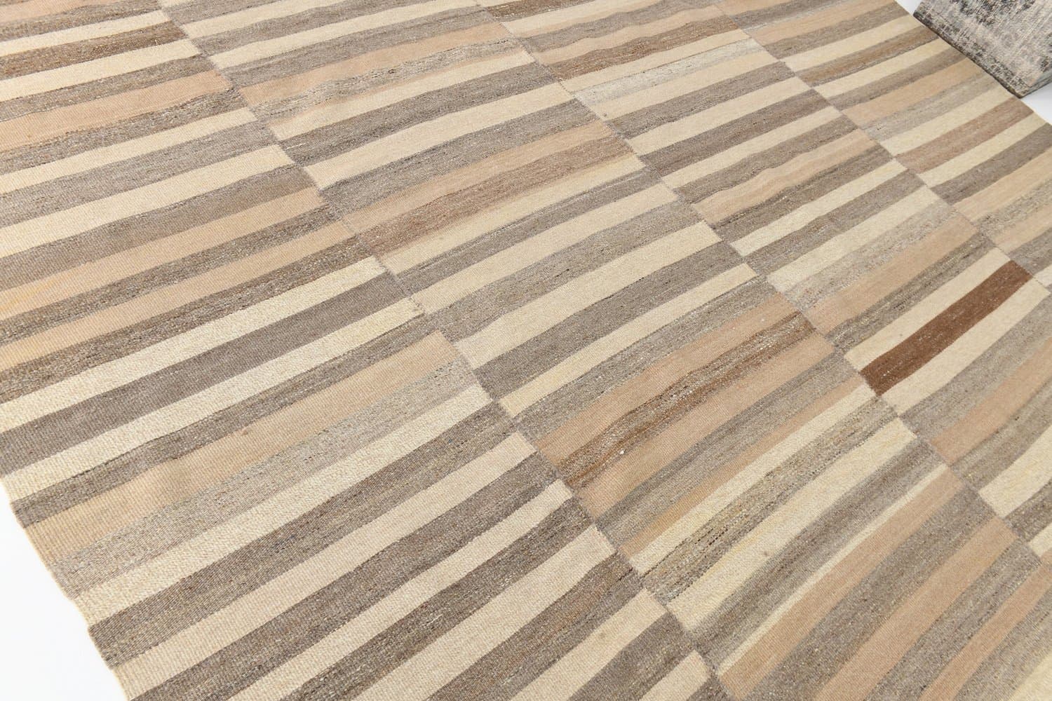 Kilim 353x303 cm, beżowy, brązowy, wełna, Turcja, lata 70. - 211626