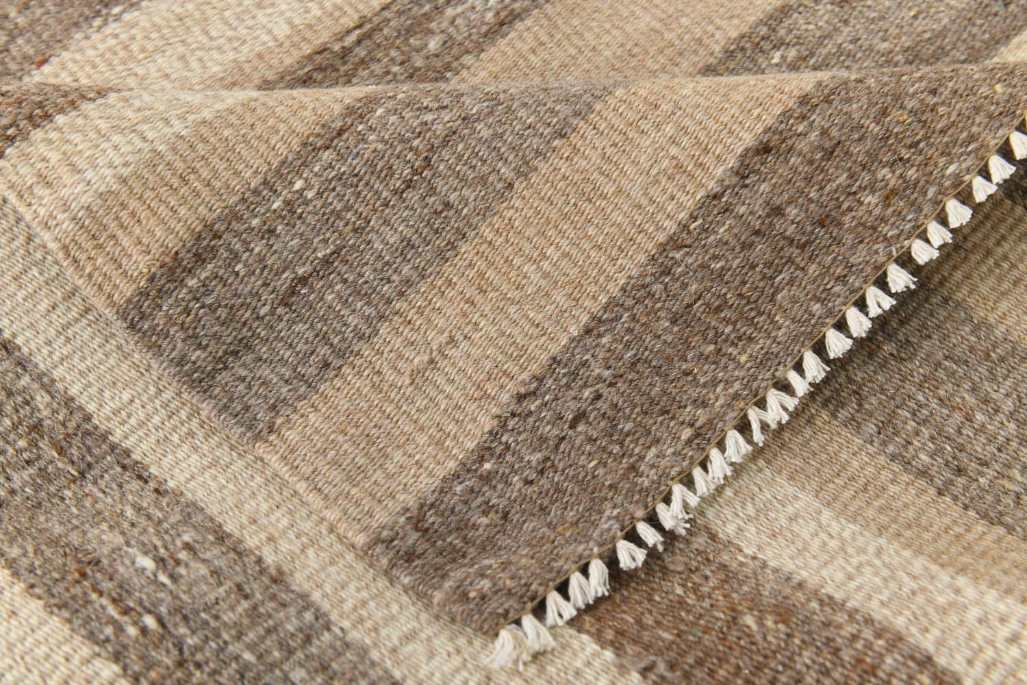 Kilim 353x303 cm, beżowy, brązowy, wełna, Turcja, lata 70. - 211623