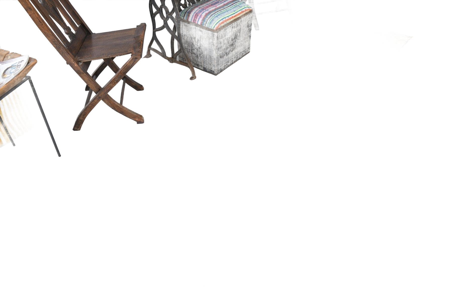 Chodnik 81x295 cm, beżowy, brązowy, wełna, lata 70. - 211608