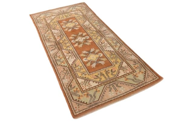 Dywan 235x110 cm, brązowy, wełna, lata 70.