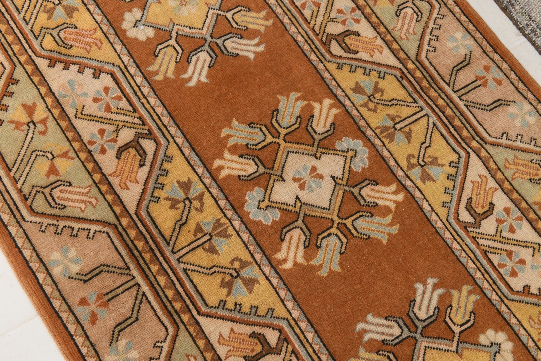 Dywan 235x110 cm, brązowy, wełna, lata 70. - 211576